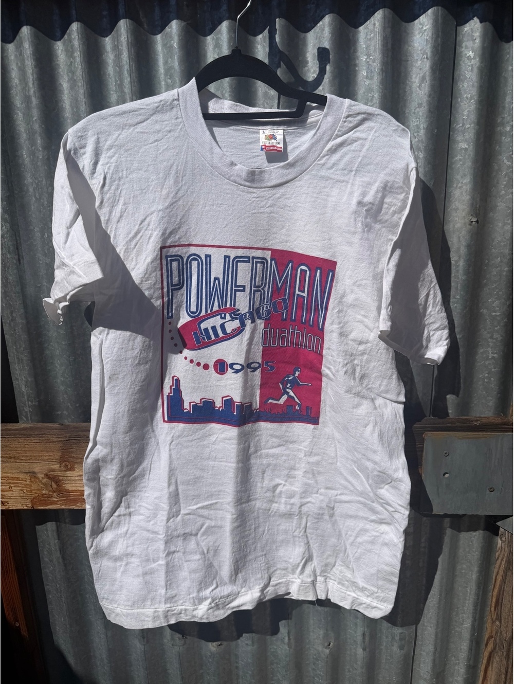 Powerman Duathlon Chicago 1995 T-Shirt, Size L